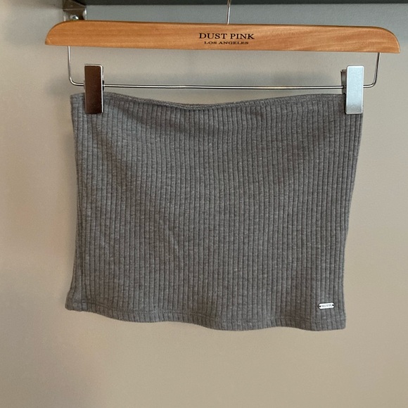 Hollister Tops - ❌SOLD Hollister Gray Ribbed Tube Top